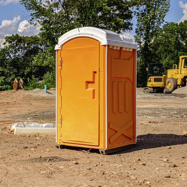 how often are the portable restrooms cleaned and serviced during a rental period in Warren County Mississippi